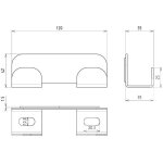 Pat�re magn�tique double noir ral9005 finetexture devismes 12180 / 9005ft