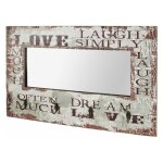 Paris prix - patre murale & miroir '4 crochets' 80cm naturel