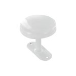 Cime - pat�re porte manteau mural 1 t�te en acier blanc diam�tre 65 mm, l. 60 mm