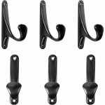 Patère porte manteau mural, 6 pièces crochet de manteau, rétro crochet porte manteau noir a visser, patère ... Patère porte manteau mural, 6 pièces crochet de manteau, rétro crochet porte manteau noir a visser, patère ...