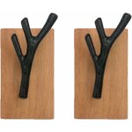 Patre porte manteau murale vintage 2pcs crochet pour porte en bois forme de branche crochet mural bois ...