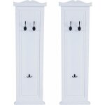 Hhg - jamais utilis�] pat�re / portemanteau / vestiaire mural, 28x3, 5x109cm, laqu� en blanc