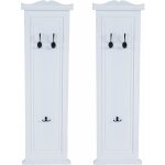 Hegele - patre / portemanteau / vestiaire mural, 28x3, 5x109cm, laqu en blanc