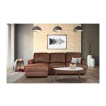 Les tendances - paul canape dangle gauche 4 places - tissu marron vintage - contemporain - l 215 x p ...