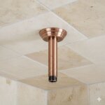 Paulgurkes douche plafonnier en cuivre nostalgie en bronze rouge 10cm pour douche