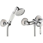 Paulgurkes robinet de douche r�tro nostalgie montage murale douchette blanche vintage