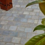 Ro'ma nature - pav� ext�rieur pierre naturelle gr�s kandla - 14x14x2, 5 cm - gris