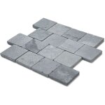 Pav� ext�rieur en pierre naturelle 15x15 cm ? �paisseur 2 cm ? couleur bleu ? carrossable pour all�es ...