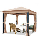 Carpasol - pavillon de jardin 3x3 m alu premium env. 220g / m bche impermable tonnelle 4 cts tente ...