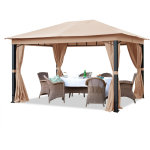 Carpasol - pavillon de jardin 3x4 m alu premium env. 220g / m bche impermable tonnelle 4 cts tente ...