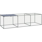 Pawhut - cage parc enclos poulailler dim. 2, 96l x 1l x 0, 8h m - espace couvert - ouverture toit verrouillabl ... Pawhut - cage parc enclos poulailler dim. 2, 96l x 1l x 0, 8h m - espace couvert - ouverture toit verrouillabl ...