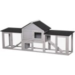 Clapier cage � lapins rongeurs xxl 2 �tages toit bitum� int�gral tiroir d�jection 2, 10l x 0, 46l x 0, ...