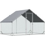 Enclos poulailler chenil 6 m - parc grillag dim. 3l x 2l x 2h m - poulailler chenil entirement couvert ...