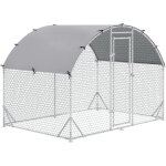 Enclos poulailler chenil couvert 5, 32 m² - parc grillagé dim. 2, 8l x 1, 9l x 1, 97h m - acier galvanisé ... Enclos poulailler chenil couvert 5, 32 m² - parc grillagé dim. 2, 8l x 1, 9l x 1, 97h m - acier galvanisé ...