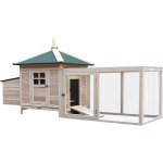 Poulailler cottage multi - quipement perchoir rampe pondoir enclos tiroir  djection 196l x 76l x 97h ...