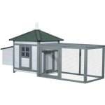 Poulailler cottage multi - �quipement perchoir rampe pondoir enclos tiroir � d�jection 196l x 76l x 97h ...