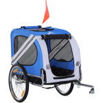 Remorque vélo pour chien animaux pliable 8 réflecteurs drapeau barre attelage inclus acier polyester ... Remorque vélo pour chien animaux pliable 8 réflecteurs drapeau barre attelage inclus acier polyester ...