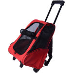 Pawhut sac de transport � roulettes pour chien 2 en 1 trolley chariot sac � dos pour chien chat avec ...