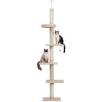 Pawz road arbre  chat du sol au plafond, 5 niveaux avec poteaux griffoirs en sisal, hauteur rglable ...