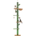 Pawz road - arbre � chat du sol au plafond, poteau griffoir sisal, hauteur r�glable 238 - 275cm, vert ...