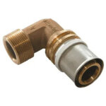 Pbtub - coude laiton 90� filet� male � sertir pour syst�mes multicouches 16 x 1 / 2'