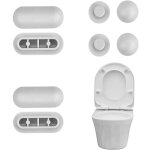 4 pcs patin abattant wc en plastique carivent?avec 4 ecarteurs de couvercle de toilette pare - chocs ...