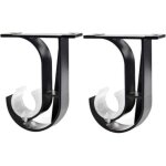 Pcs support de tringle  rideau supports de fixation au plafond support tringle penderie en alliage de ...
