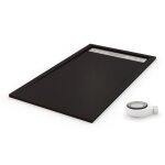 Pdd - receveur de douche extra plat premium noir ral 9005 90x160