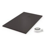Pdd - receveur de douche resine extra plat pro gris ardoise ral 7016 100x100
