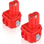 Pdstation - 2x 4. 8ah 12v batterie pour makita pa12 1222 1220 1235 1233 1234 1235b 1235f 192696 - 2 192698 ...