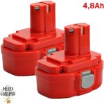 Pdstation - 2x 4. 8ah pour makita 18v 1833 ni - mh batterie pa18 1822 1823 1834 1835 192826 - 5 192827 ...