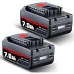 Pdstation - 2x pour bosch professional 18v system batterie gba 18v 7. 0ah bat618 bat609 bat622 bat609g ...