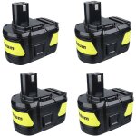 Pdstation - lot de 4 rb18l50 batteries de rechange au lithium 9000mah 18v pour ryobi one p108 18v bpl ...