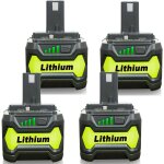 Pdstation - 4x pour ryobi 18v batterie li - ion 9. 0ah rb18l50 rb18l40 bpl - 1815 bpl - 1820g bpl1820 ...