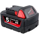 Pdstation - pour milwaukee m18 18v 5. 0ah lithium xc battery 48 - 11 - 1860 48 - 11 - 1850 m18b5 48 - ...