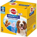 Pedigree dentastix friandises pour chiens de taille moyenne 16 x 180 g 112 pices