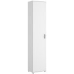 Pegane - armoire meuble de rangement coloris blanc - longueur 39 x profondeur 35 x hauteur 190 cm