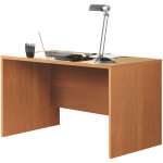 Pegane - bureau coloris merisier - longueur 150 x profondeur 75 cm Pegane - bureau coloris merisier - longueur 150 x profondeur 75 cm