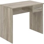 Pegane - bureau en mlamine coloris chne - longueur 90 x profondeur 50 x hauteur 75 cm