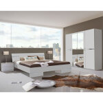 Chambre adulte en panneaux de particules coloris blanc - 140 x 190 cm pegane Chambre adulte en panneaux de particules coloris blanc - 140 x 190 cm pegane