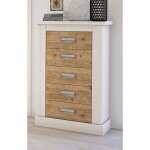 Chiffonnier avec 5 tiroirs coloris chne, pin andersen - longueur 66 x profondeur 39, 6 x hauteur 107 ...