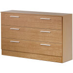 Commode / meuble de rangement de 3 tiroirs coloris merisier - longueur 100 x profondeur 35 x hauteur ...