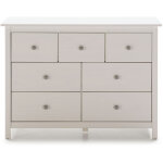 Commode, meuble de rangement en pin coloris blanc - longueur 110 x profondeur 40 x hauteur 80 cm pegane ...