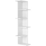 Pegane - etag�re murale, biblioth�que coloris blanc - longueur 37 x profondeur 24 x hauteur 141 cm