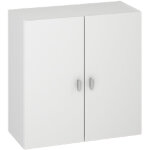 Pegane - meuble haut polyvalent coloris blanc - hauteur 60 x longueur 60 x profondeur 26, 5 cm