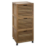 Pegane - meuble de rangement en bambou naturel - l. 41 x p. 41 x h. 91 cm