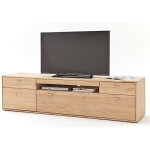 Pegane - meuble tv coloris chêne blanchi huilé - longueur 214 x hauteur 56 x profondeur 52 cm Pegane - meuble tv coloris chêne blanchi huilé - longueur 214 x hauteur 56 x profondeur 52 cm