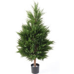 Pegane - plante artificielle haute gamme sp�cial ext�rieur / cypres coloris vert - dim : 105 x 57 cm