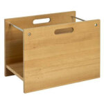 Pegane - porte revues en h�tre massif coloris h�tre - dim : l40 x p25 x h30 cm