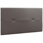 Tte de lit en simili - cuir coloris gris - longueur 110 x profondeur 4 x hauteur 55 cm pegane